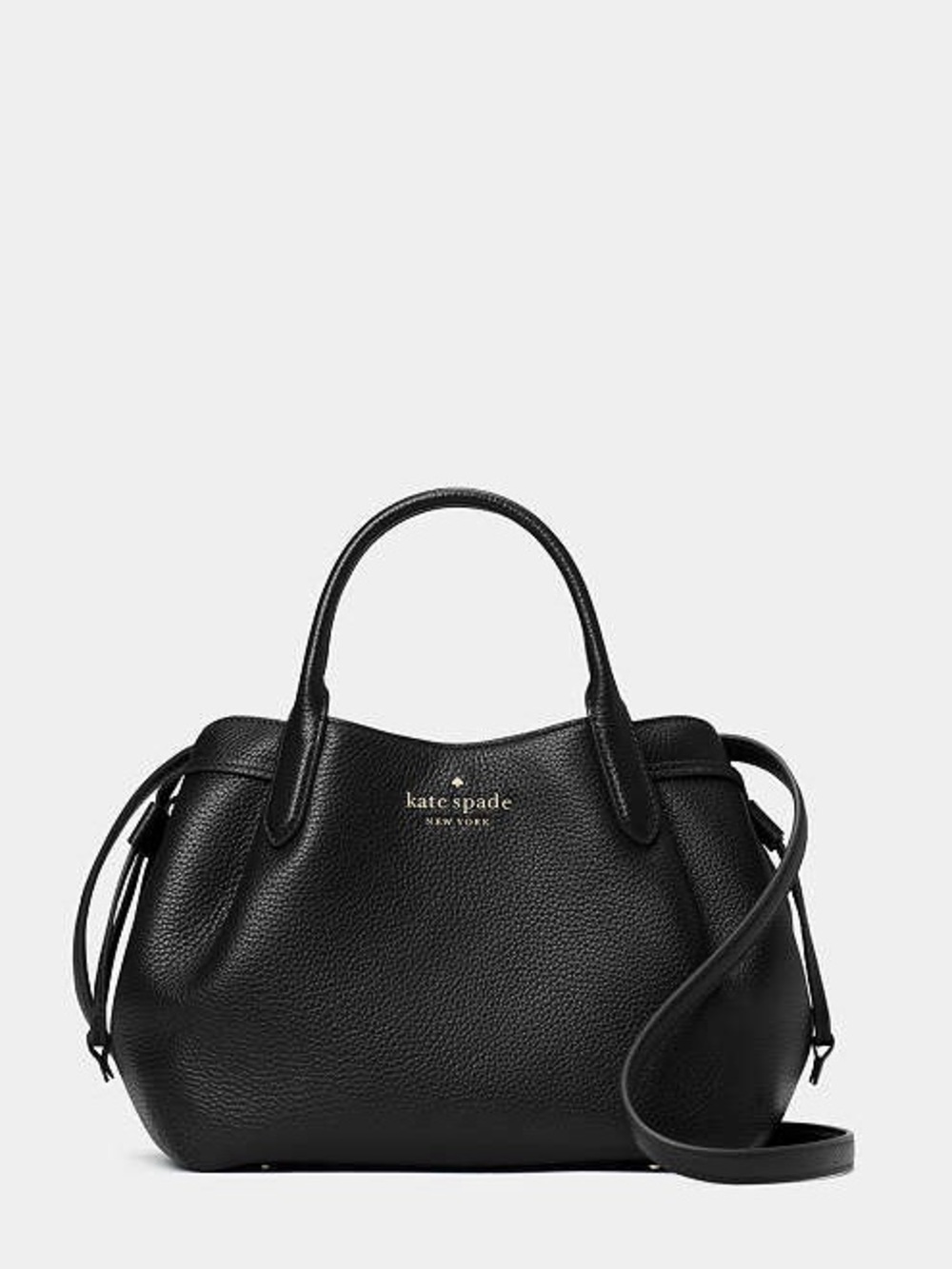 Kate Spade Dumpling Small Pebbled Leather Satchel Crossbody Black